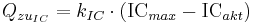Q_{zu_{IC}} = k_{IC} \cdot ( \mbox{IC}_{max} - \mbox{IC}_{akt})